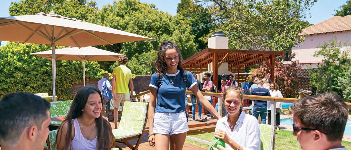 Students in the garden at a Cape Town school